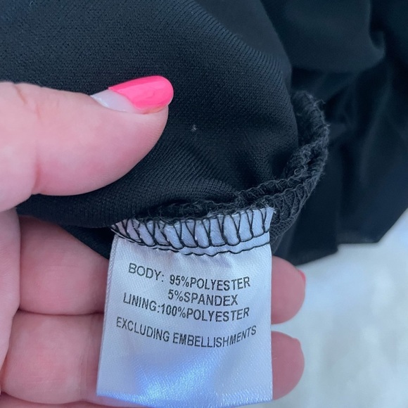 Princess Polly Black Mesh One Shoulder Mini Dress - Picture 10 of 10